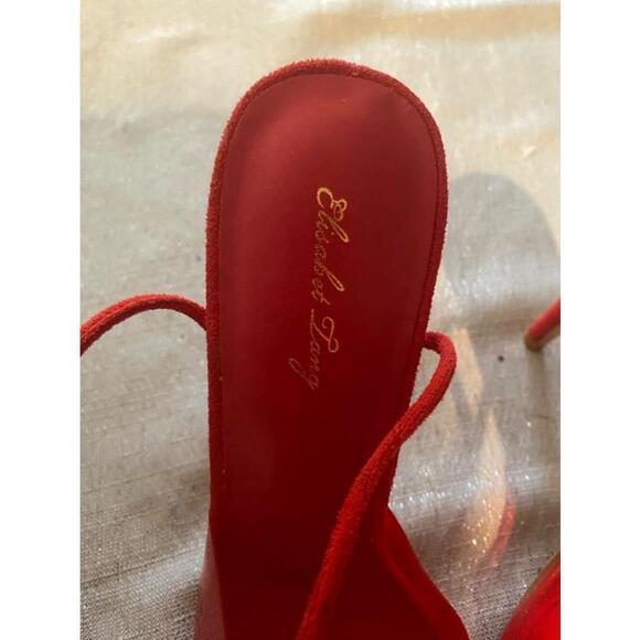 Women's Elizabet Lang Red Heels Size 8.5 - Picture 2 of 7